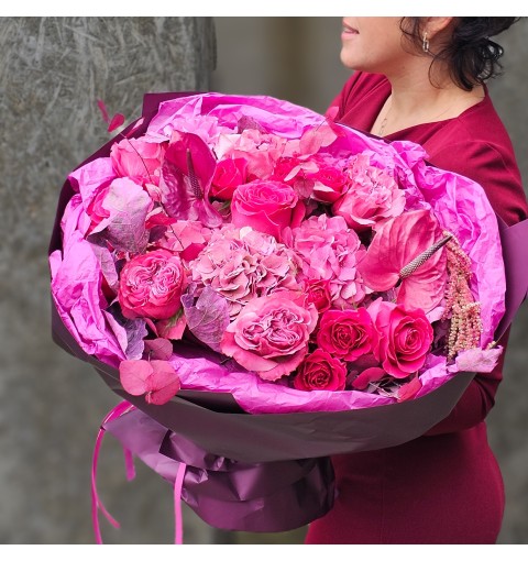 Buchet Fuchsia Passion